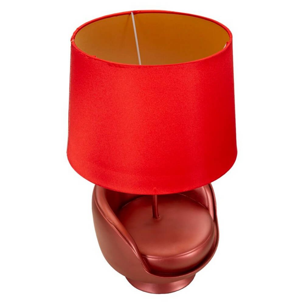 Lampada da Comodino Midcentury Rossa Ø26x43 cm - MIDCENTURY