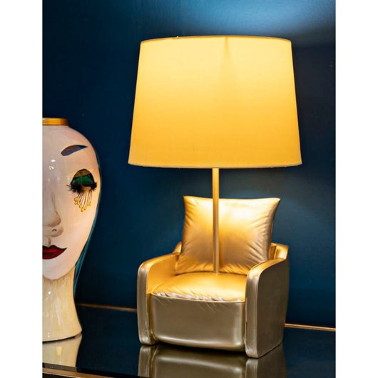 Lampada da Comodino Midcentury Gialla Ã˜26x46 cm - MIDCENTURY