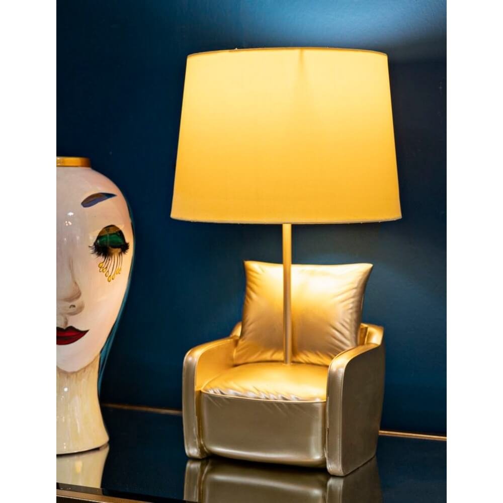 Lampada da Comodino Midcentury Gialla Ã˜26x46 cm - MIDCENTURY