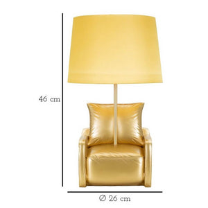 Lampada da Comodino Midcentury Gialla Ã˜26x46 cm - MIDCENTURY