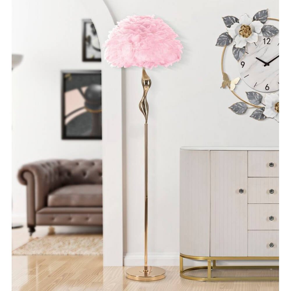 Lampada da Terra Sottile Rosa Ø50X165 cm - SLIM