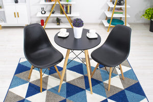 Sedia Valora OSAKA con gambe nere naturali per soggiorno x2