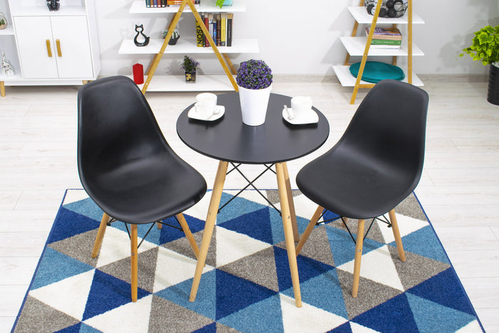 Sedia Valora OSAKA con gambe nere naturali per soggiorno x2