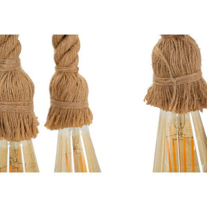 Lampadario Bamboo e Corda cm 80X15X120 - BAMBOO/ROPE