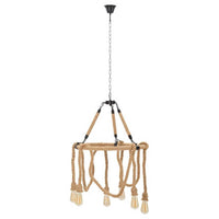 Lampadario Cerchio in Corda cm Ø 64X90 - ROPEIRCLE