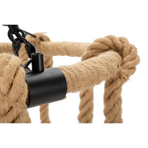 Lampadario Cerchio in Corda cm Ø 64X90 - ROPEIRCLE