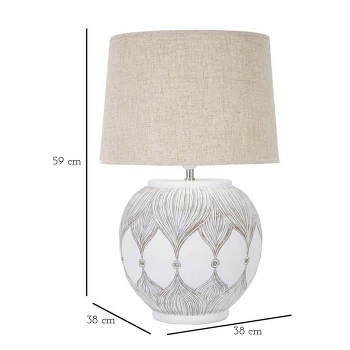 Lampada da Tavolo Resina Rotonda cm Ø 38X59 - ROTTENE