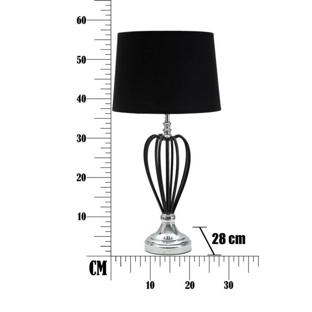 Lampada da Tavolo Argento Piccola cm Ã˜ 28X44,5 - DARKY SILVER