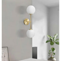 Lampada da Muro Circolare cm 15X20X40 - GLAMY DOPPIA