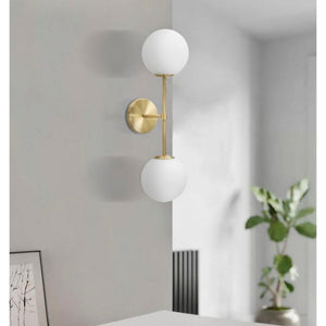 Lampada da Muro Circolare cm 15X20X40 - GLAMY DOPPIA