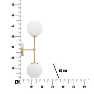Lampada da Muro Circolare cm 15X20X40 - GLAMY DOPPIA