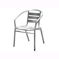 Sedia Poltrona Seduta Bar Da Esterno In Allumino Impilabile 50X56Xh74 Cm 1Pz