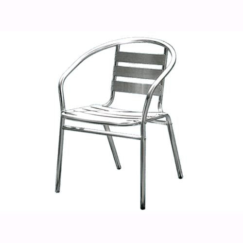 Sedia Poltrona Seduta Bar Da Esterno In Allumino Impilabile 50X56Xh74 Cm 1Pz