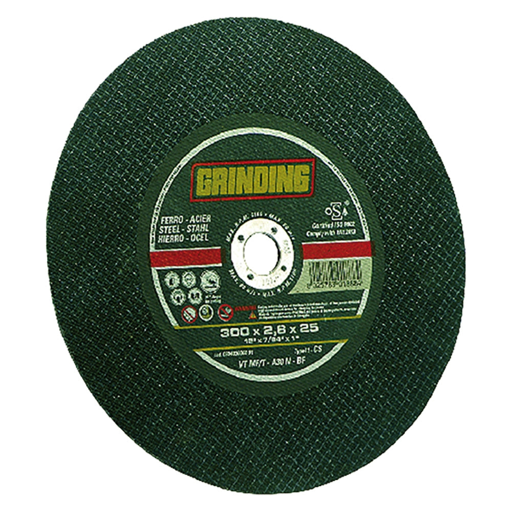 MOLA ABRASIVA PER FERRO ø 300 x 3,5 - foro mm 30- 5 pezzi  - GRINDING