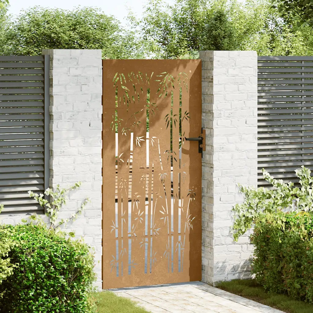 Cancello da Giardino 85x200 cm in Acciaio Corten Design BambÃ¹