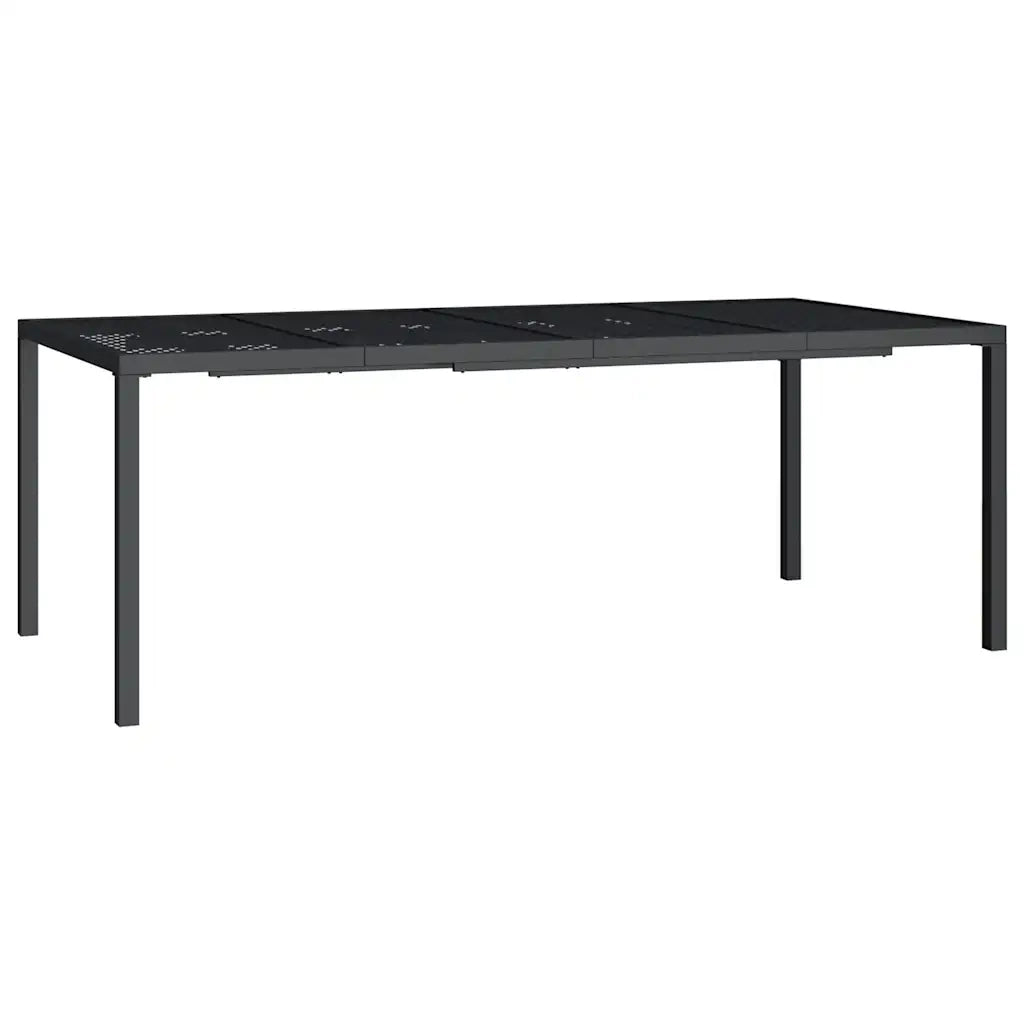Tavolo da Giardino Antracite 200x100x72 cm Acciaiocod mxl 126366