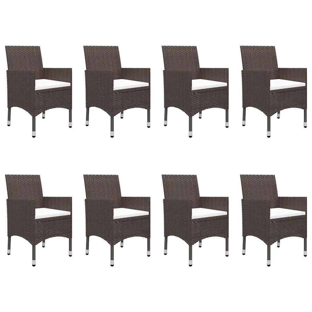 Set da Pranzo da Giardino 9 pz Marrone 3067862