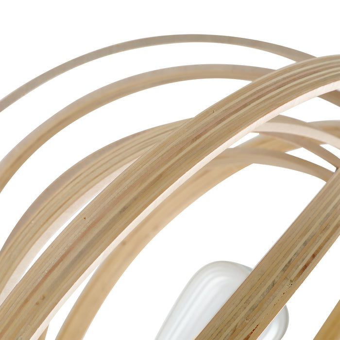 Lampada da Terra in Acciaio Colore Legno Ø38x160 cm