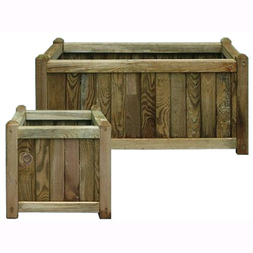 Fioriera Da Giardino Lasa In Legno Di Pino Impregnato Mod. Diamante 40X40Xh.40Cm