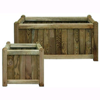 Fioriera Da Giardino Lasa In Legno Di Pino Impregnato Mod. Diamante 40X40Xh.40Cm