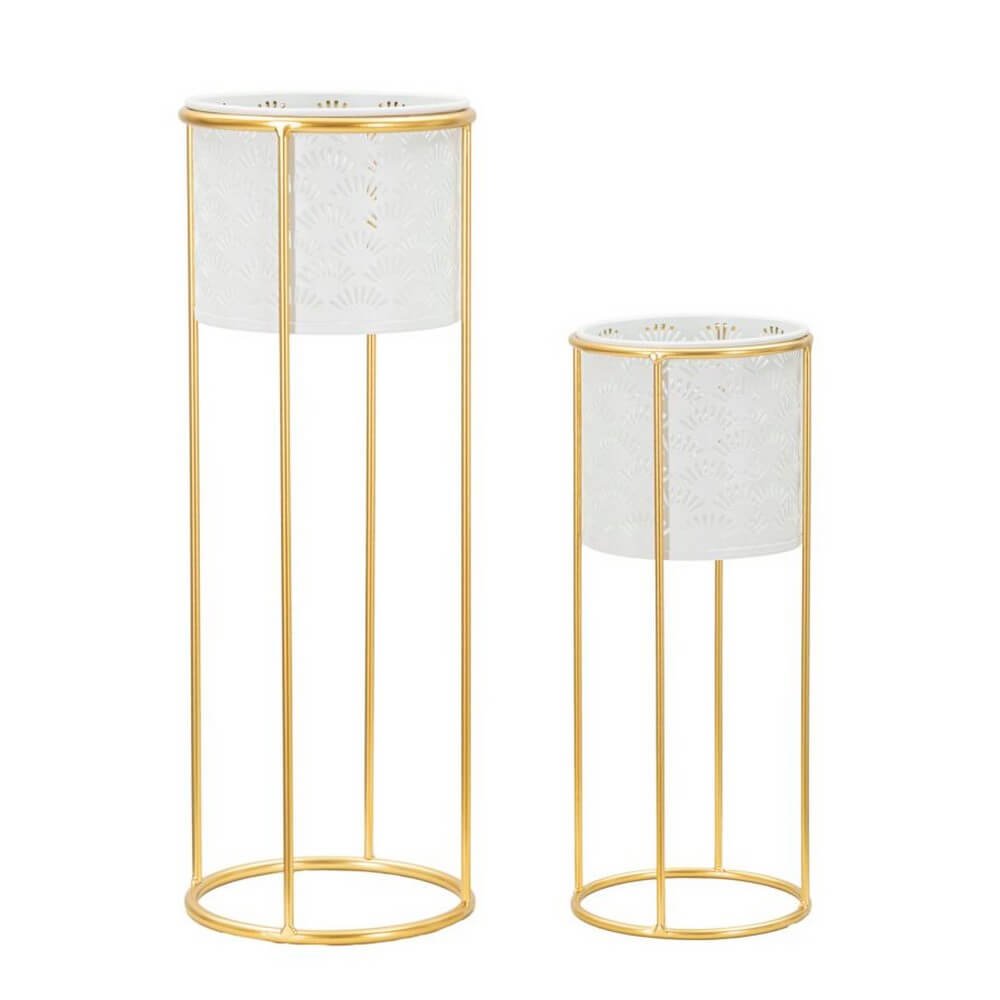 Coppia Vasi Bianchi cm Ã˜ 17X46 - 14X34 - WHITYOPPIA