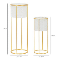 Coppia Vasi Bianchi cm Ø 17X46 - 14X34 - WHITYOPPIA