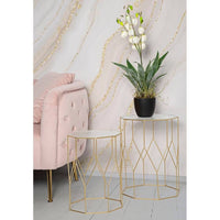 Tavolini Nuovo Vetro Coppia cm diam 37X47 - 31X42 - NEW GLASSOPPIA