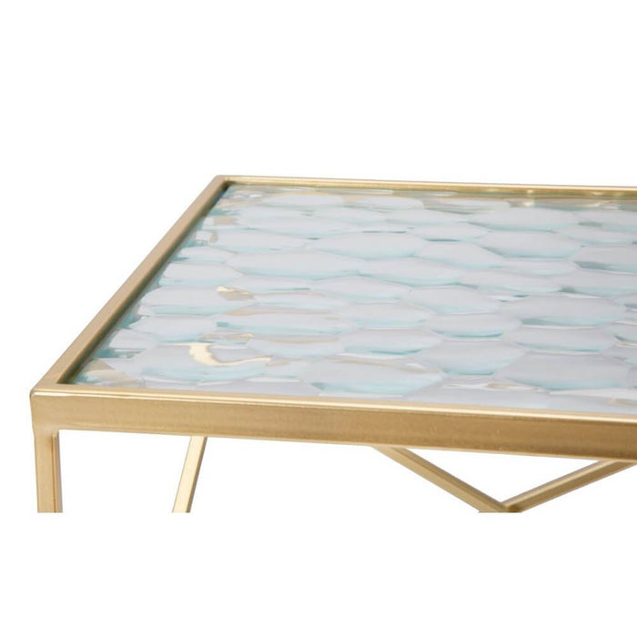 Tavolini Vetro Coppia cm 31,5X31,5X68 - 28X28X64 - GLASSYOPPIA