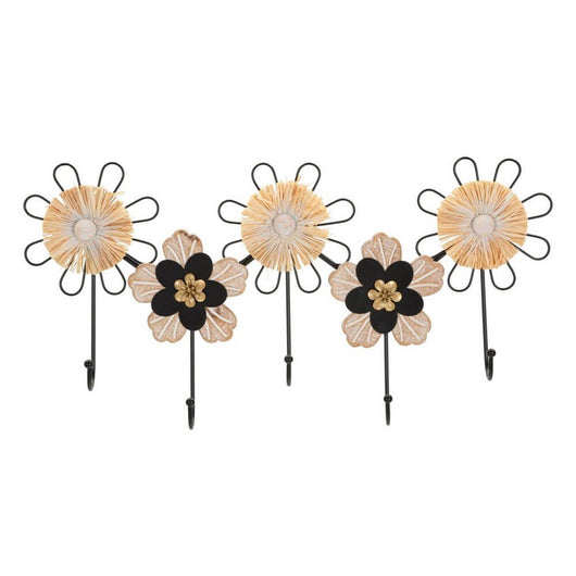 Appendiabiti in Ferro e Legno cm 61X5,5X30,5 - RAFFIA