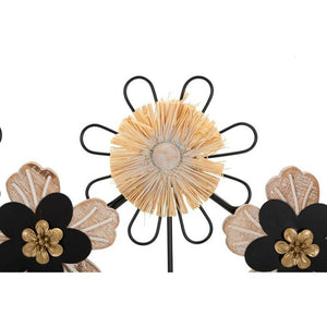 Appendiabiti in Ferro e Legno cm 61X5,5X30,5 - RAFFIA