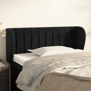 Testiera ad Orecchio-Testata con Orecchie Nera 83 x 23 x 78/88 cm in Velluto 462908