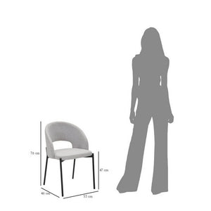 Sedia Grigia Set 2 PZ cm 51X53X80 - HELSINKI