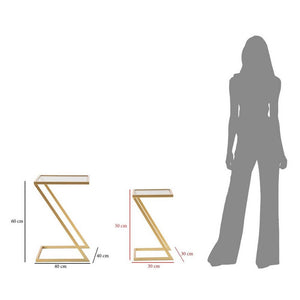 Tavolini Z Coppia cm 40X40X60 - 30X30X50 - ZOPPIA