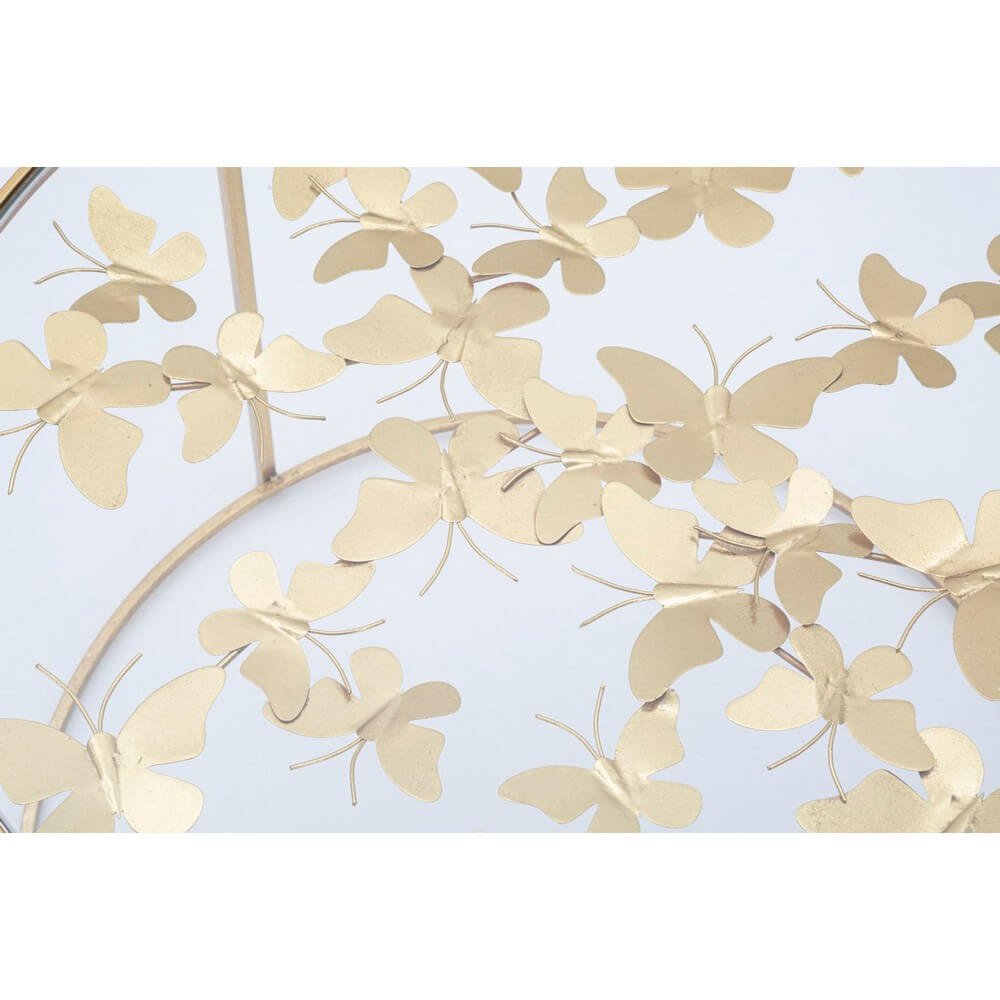 Tavolo da Caffè Motivo Farfalle cm diam 60X40,5 - BUTTERFLIES