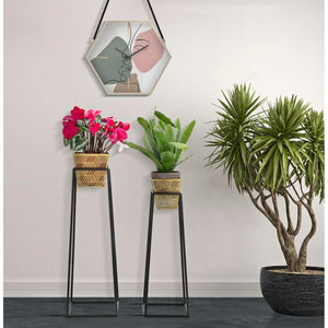 Vasi Quadrati Coppia cm diam 23X70 - 20X60 - SQUAREOPPIA