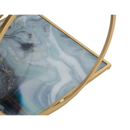 Tavolinetto Glam Doppio Livello cm 52,5X50X51 - GLAM 2 LEVEL