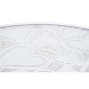 Tavolini Motivo Cuori Coppia cm diam 43X60 - 38X55 - WHITE HARTSOPPIA