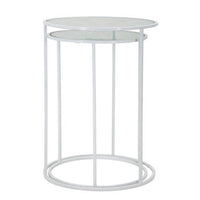 Tavolini Motivo Cuori Coppia cm diam 43X60 - 38X55 - WHITE HARTSOPPIA