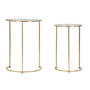 Tavolini Glam Coppia cm diam 44,5X63 - 34,5X56,5 - GLAM SIMPLYOPPIA