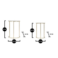 Tavolini Glam Coppia cm diam 44,5X63 - 34,5X56,5 - GLAM SIMPLYOPPIA