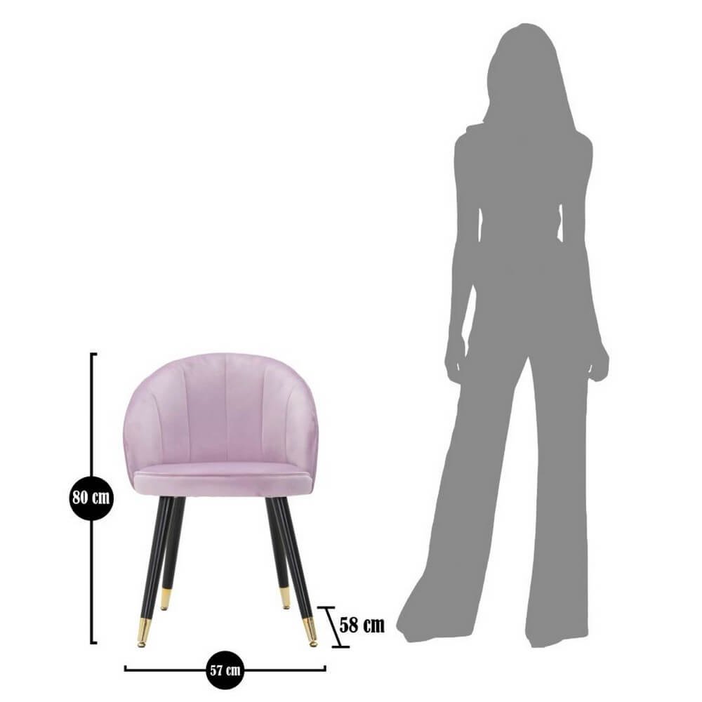 Sedia Rosa cm 57X58X80 - LOTY ROSA