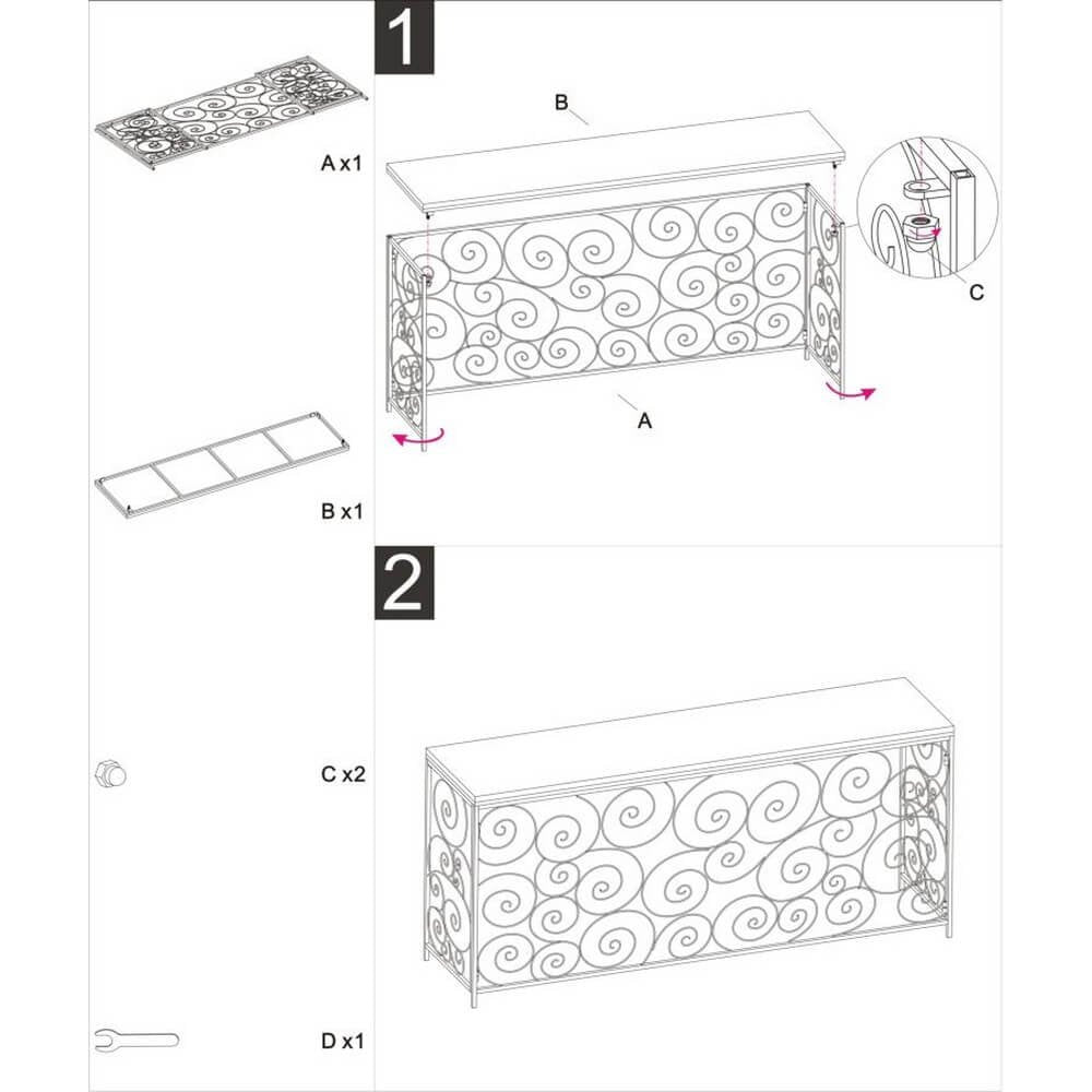 Console Spiralata cm 140X36X82 - SPIRAL
