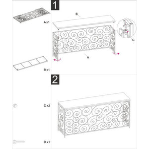 Console Spiralata cm 140X36X82 - SPIRAL
