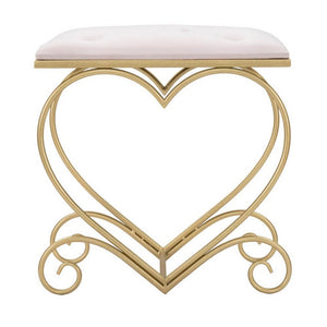 Sgabello Motivo Cuore Rosa cm 50X37,5X51,5 - HEART ROSA