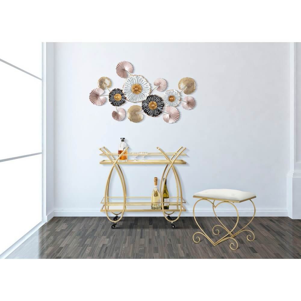 Sgabello Motivo Cuore Crema cm 50X37,5X51,5 - HEARTREMA