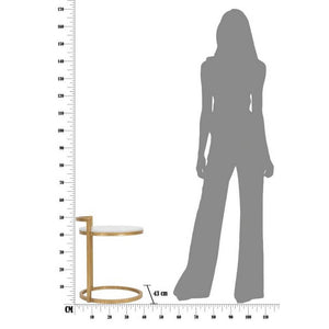 Tavolinetto Marmo Rotondo cm 40X43X50 - ROUND MARBLE