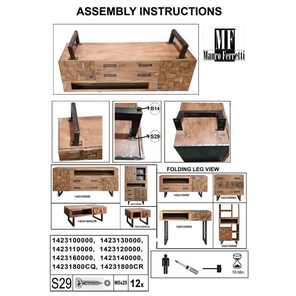 Tavolo da Caffè Rettangolare cm 110X60X43 - MUMBAI