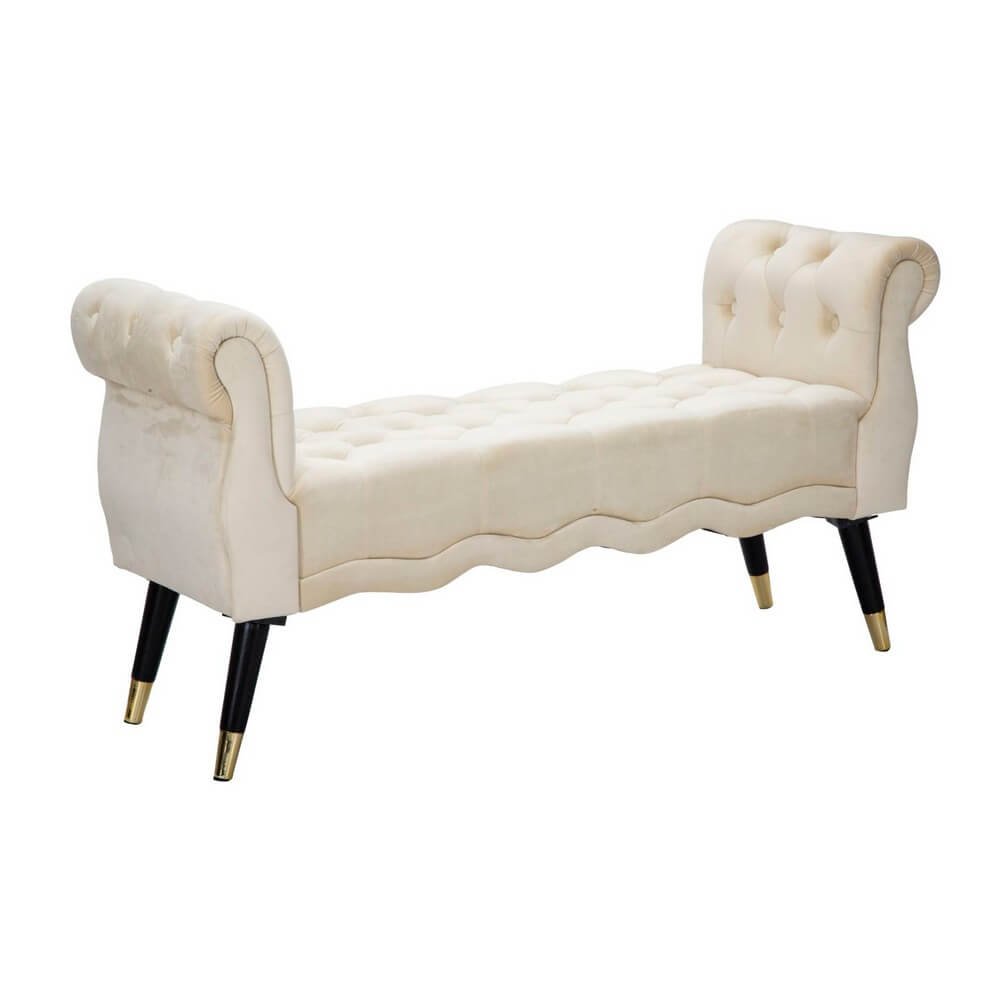 Panchetta Crema Dorato cm 120X40X60 - PARIS Colore: Panna