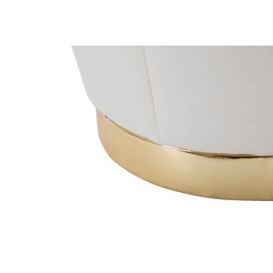 Puff Contenitore Crema Dorato cm diam 43X43 - PARIS