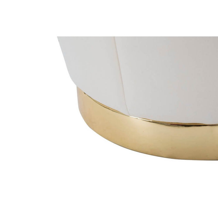 Puff Contenitore Crema Dorato cm diam 43X43 - PARIS